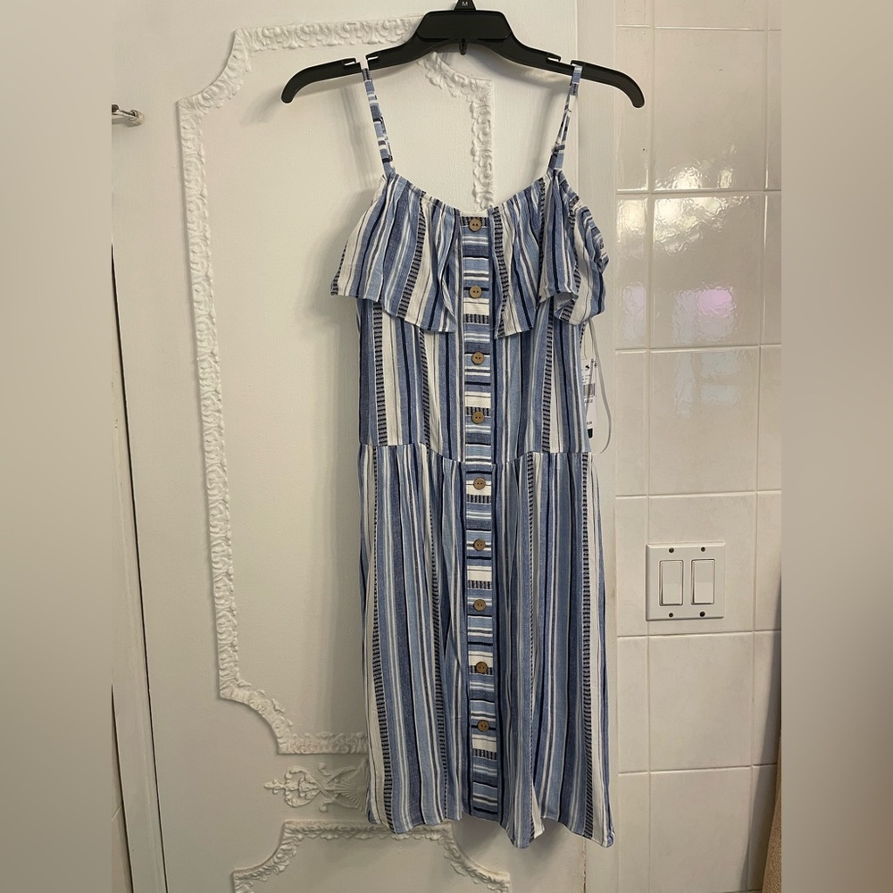 New blue striped BCX dress
